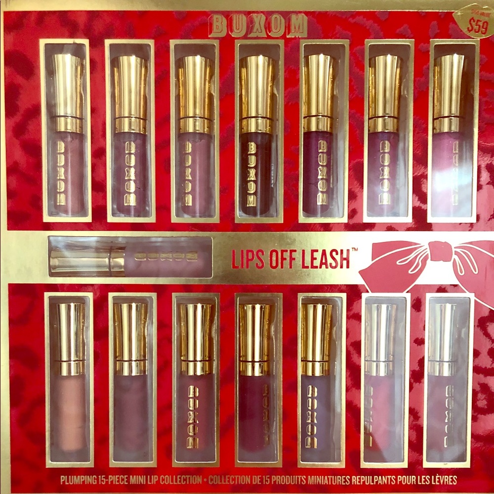 Buxom 15 pc lip polish & lip cream set